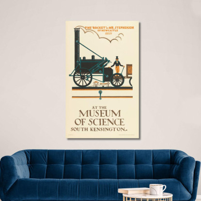 Il Razzo - Museo Della Scienza Edward McKnight Kauffer emk16 quadro stampato su tela