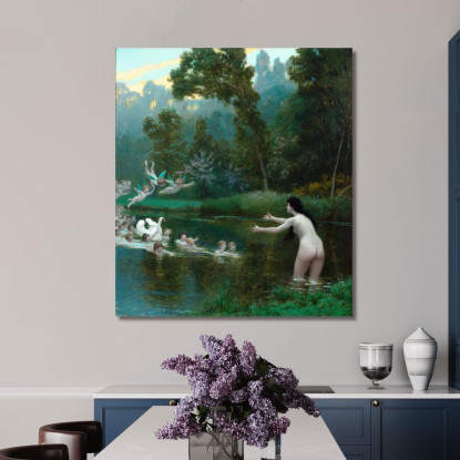 Leda E Il Cigno Jean-Léon Gérôme jlg78 quadro stampato su tela