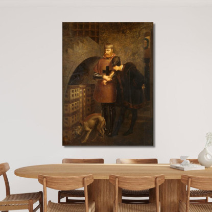 Luigi Xi Di Francia In Visita Al Cardinale Balue Nella Sua Gabbia Di Ferro Jean-Léon Gérôme jlg81 quadro stampato su tela