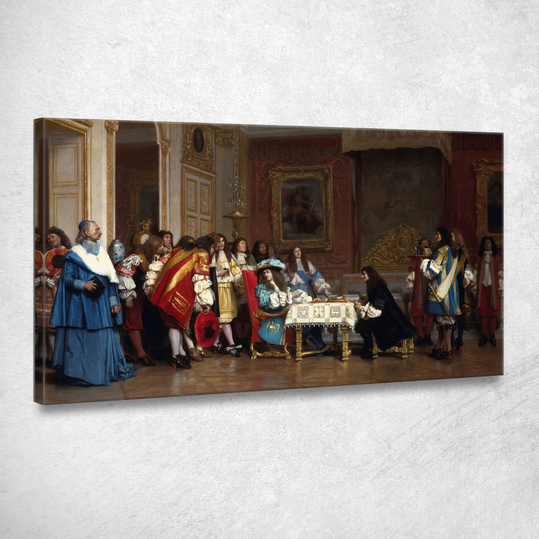 Luigi Xiv E Molière Jean-Léon Gérôme jlg82 quadro stampato su tela