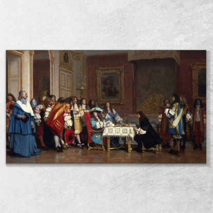 Luigi Xiv E Molière Jean-Léon Gérôme jlg82 quadro stampato su tela