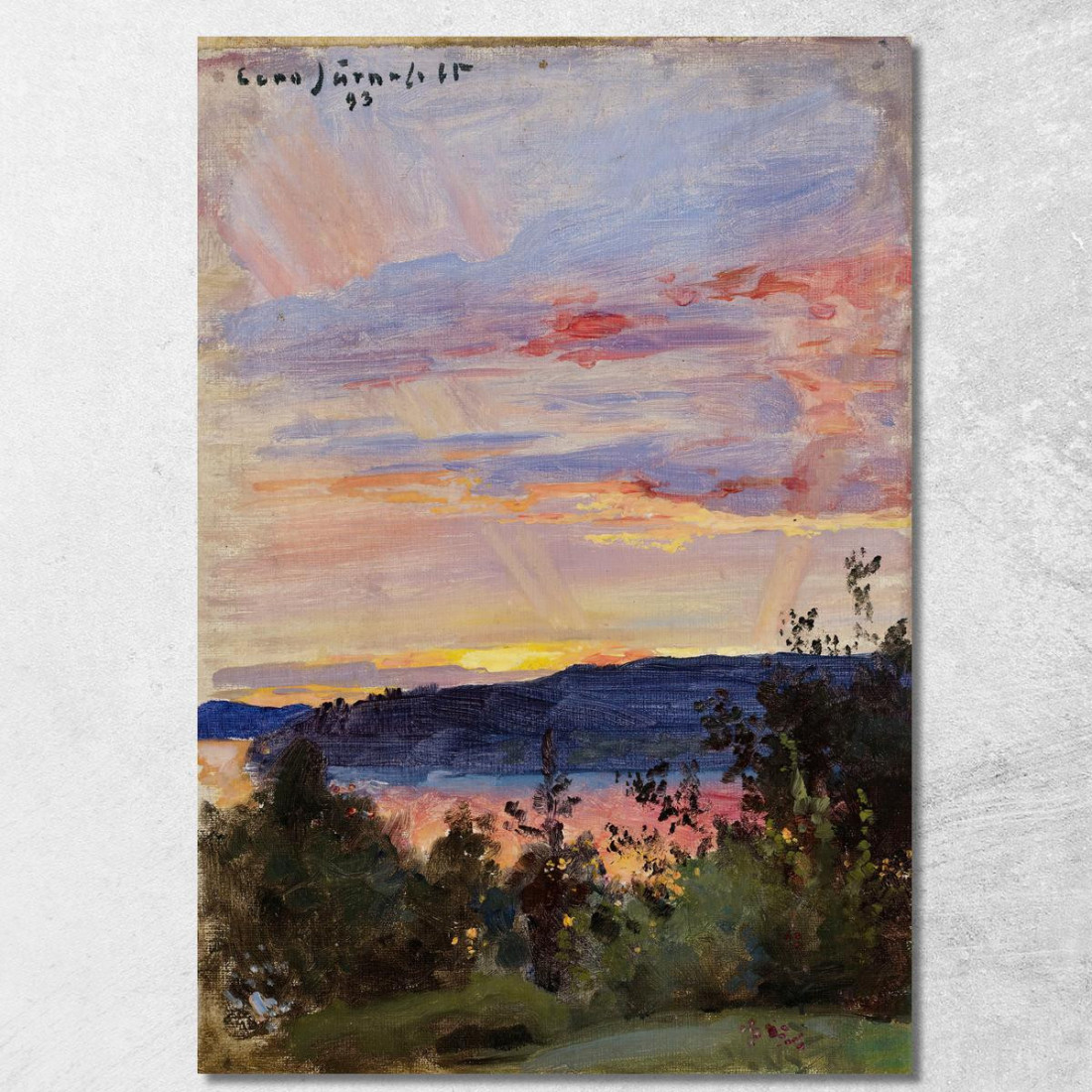 Atardecer Eero Järnefelt ejr35 cuadro en lienzo