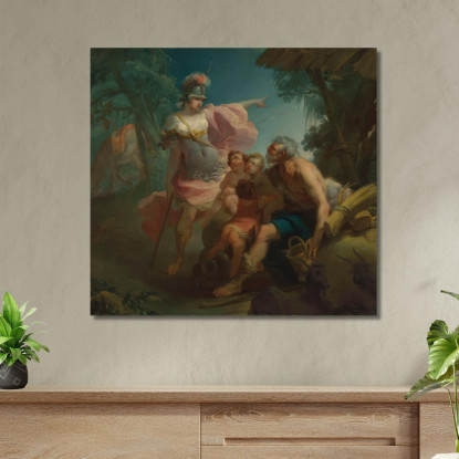 Erminia Tra I Pastori Gaetano Gandolfi ggn2 quadro stampato su tela