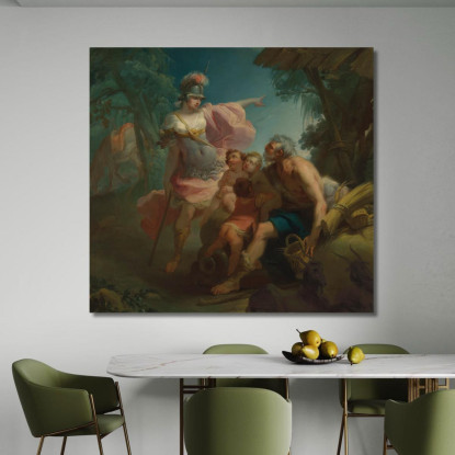 Erminia Tra I Pastori Gaetano Gandolfi ggn2 quadro stampato su tela