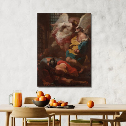 La Liberazione Di San Pietro Gaetano Gandolfi ggn14 quadro stampato su tela