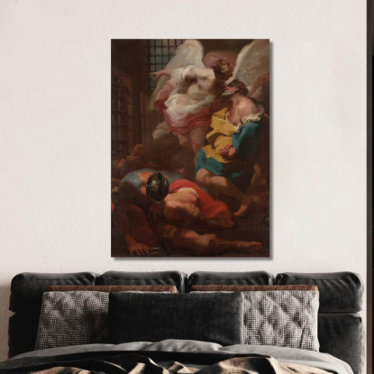 La Liberazione Di San Pietro Gaetano Gandolfi ggn14 quadro stampato su tela