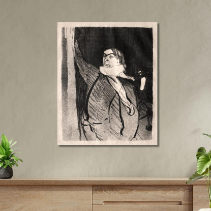 Aristide Bruant Henri de Toulouse-Lautrec htl8 quadro stampato su tela