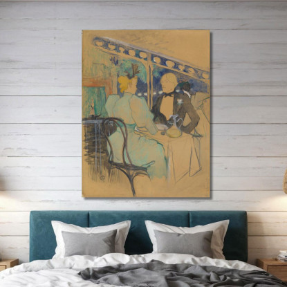 Gente Elegante Agli Ambassadeurs (Aux Ambassadeurs - Gens Chic) Henri de Toulouse-Lautrec htl38 quadro stampato su tela