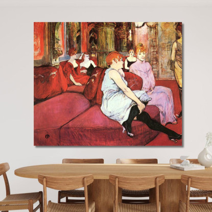 Nel Salone Di Rue Des Moulins Henri de Toulouse-Lautrec htl45 quadro stampato su tela