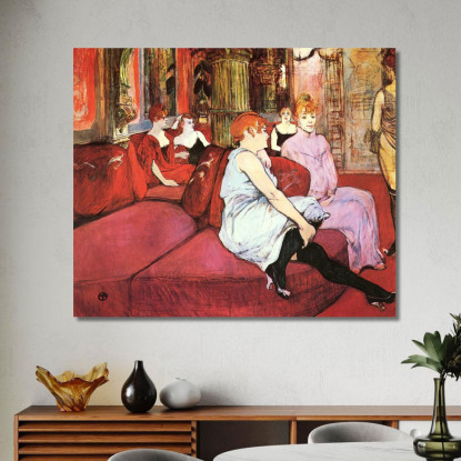 Nel Salone Di Rue Des Moulins Henri de Toulouse-Lautrec htl45 quadro stampato su tela