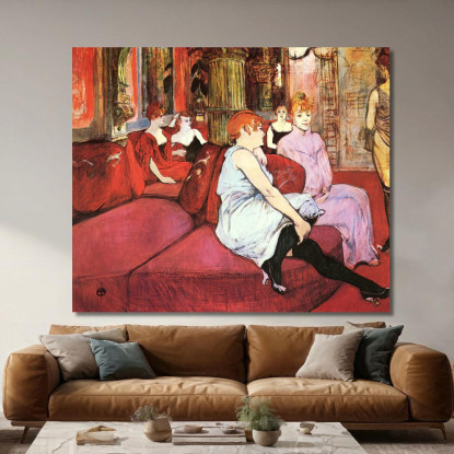 Nel Salone Di Rue Des Moulins Henri de Toulouse-Lautrec htl45 quadro stampato su tela