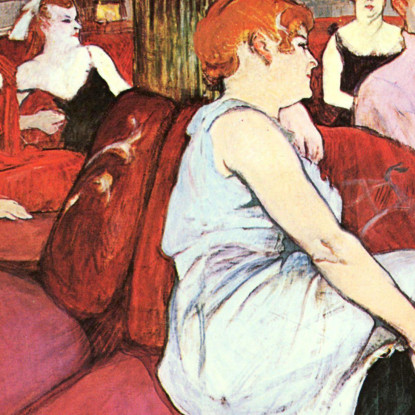 Nel Salone Di Rue Des Moulins Henri de Toulouse-Lautrec htl45 quadro stampato su tela