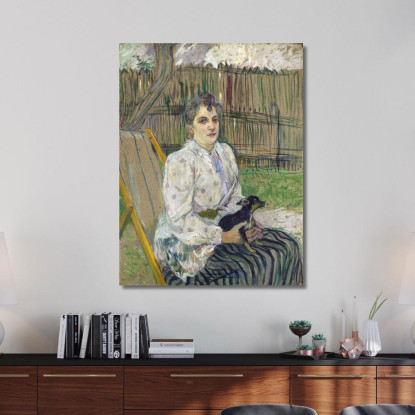 Signora Con Un Cane Henri de Toulouse-Lautrec htl56 quadro stampato su tela