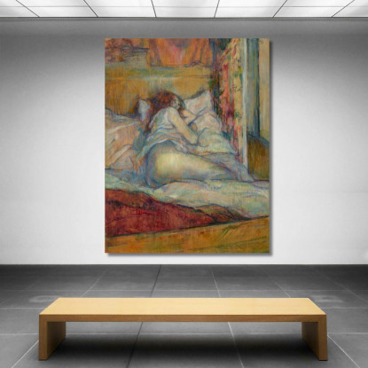 Il Letto Henri de Toulouse-Lautrec htl59 quadro stampato su tela