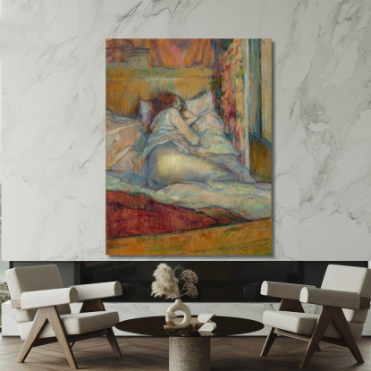 Il Letto Henri de Toulouse-Lautrec htl59 quadro stampato su tela