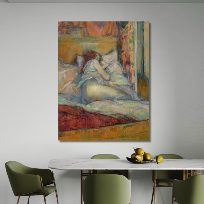 Il Letto Henri de Toulouse-Lautrec htl59 quadro stampato su tela
