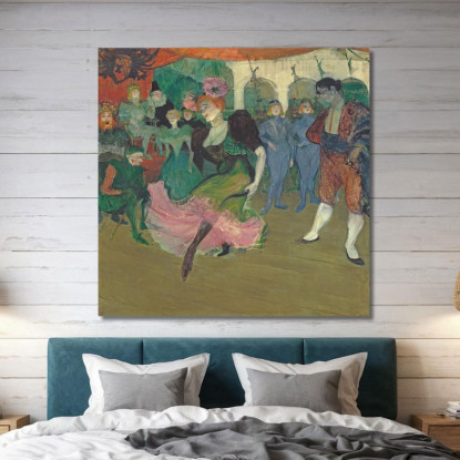 Marcelle Lender Che Danza Il Bolero In Chilpéric Henri de Toulouse-Lautrec htl65 quadro stampato su tela