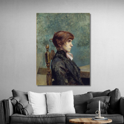 Ritratto Di Jeanne Wenz Henri de Toulouse-Lautrec htl85 quadro stampato su tela