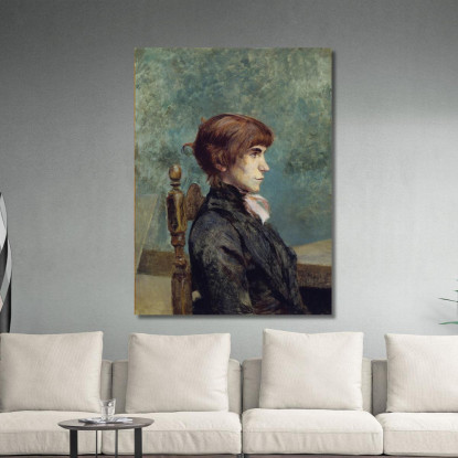 Ritratto Di Jeanne Wenz Henri de Toulouse-Lautrec htl85 quadro stampato su tela