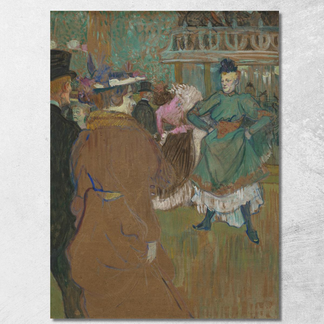 Quadriglia Al Moulin Rouge Henri de Toulouse-Lautrec htl87 quadro stampato su tela