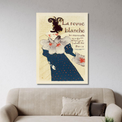 Revue Blanche Henri de Toulouse-Lautrec htl89 quadro stampato su tela