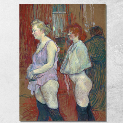 Rue Des Moulins Henri de Toulouse-Lautrec htl91 quadro stampato su tela