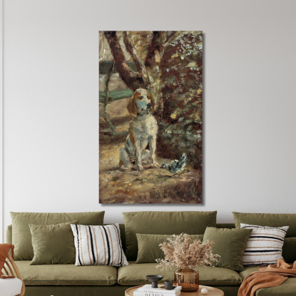 Il Cane Dell'Artista Flèche Henri de Toulouse-Lautrec htl92 quadro stampato su tela