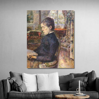 La Contessa Adèle De Toulouse-Lautrec Nel Suo Salone Al Castello Di Malromé Henri de Toulouse-Lautrec htl94 quadro stampato su