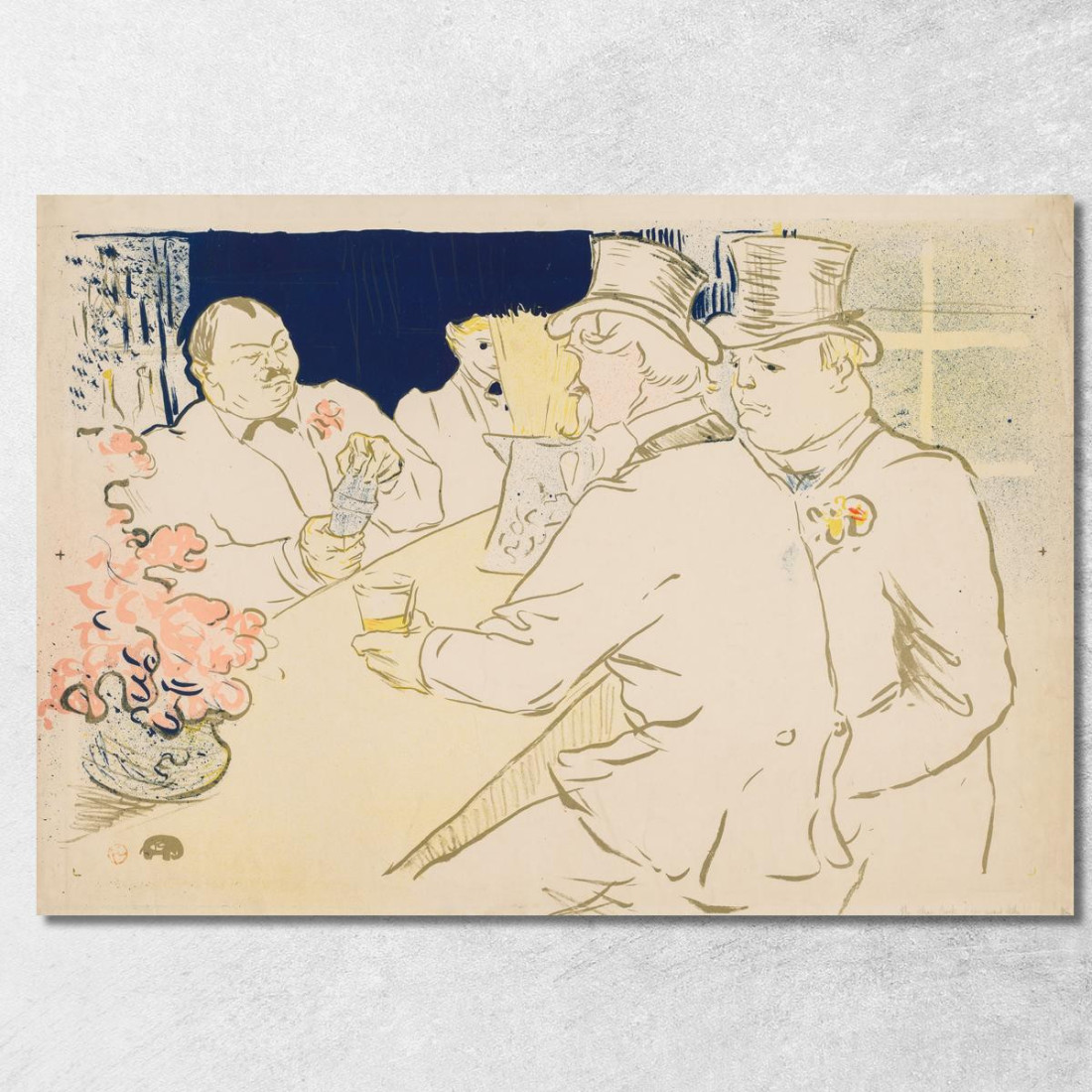 L'Irish And American Bar Rue Royale Henri de Toulouse-Lautrec htl96 quadro stampato su tela