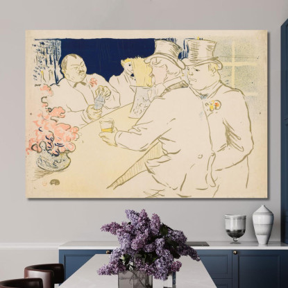 L'Irish And American Bar Rue Royale Henri de Toulouse-Lautrec htl96 quadro stampato su tela