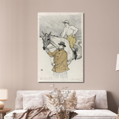 Il Fantino Che Va Alla Partenza Henri de Toulouse-Lautrec htl97 quadro stampato su tela