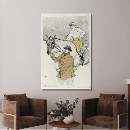 Il Fantino Che Va Alla Partenza Henri de Toulouse-Lautrec htl97 quadro stampato su tela