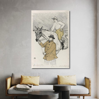 Il Fantino Che Va Alla Partenza Henri de Toulouse-Lautrec htl97 quadro stampato su tela