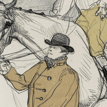 Il Fantino Che Va Alla Partenza Henri de Toulouse-Lautrec htl97 quadro stampato su tela