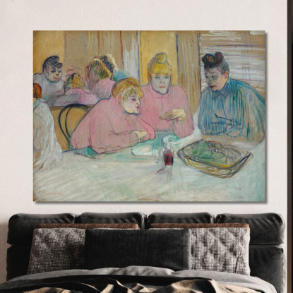 Le Signore Nella Sala Da Pranzo Henri de Toulouse-Lautrec htl99 quadro stampato su tela