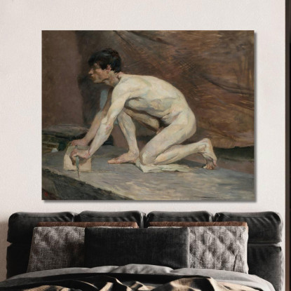 Il Lucidatore Di Marmo Henri de Toulouse-Lautrec htl100 quadro stampato su tela