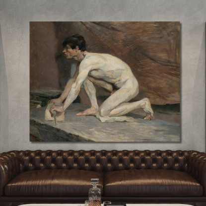 Il Lucidatore Di Marmo Henri de Toulouse-Lautrec htl100 quadro stampato su tela