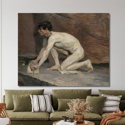 Il Lucidatore Di Marmo Henri de Toulouse-Lautrec htl100 quadro stampato su tela