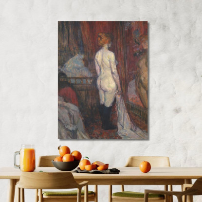 Donna Davanti A Uno Specchio Henri de Toulouse-Lautrec htl111 quadro stampato su tela