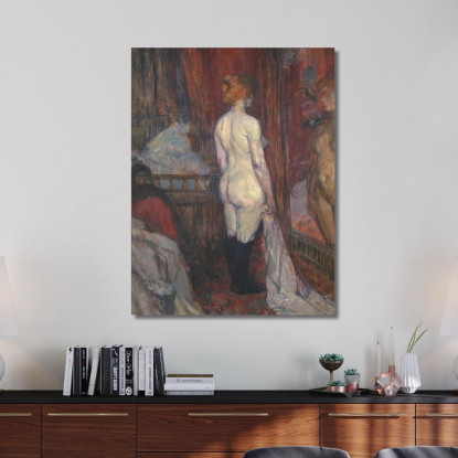 Donna Davanti A Uno Specchio Henri de Toulouse-Lautrec htl111 quadro stampato su tela