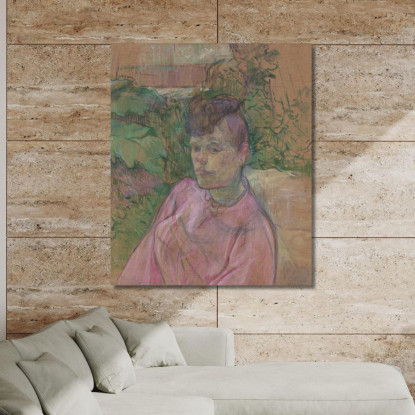 Donna Nel Giardino Di Monsieur Forest Henri de Toulouse-Lautrec htl112 quadro stampato su tela