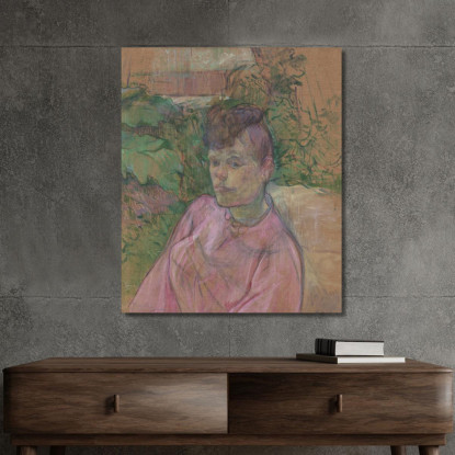 Donna Nel Giardino Di Monsieur Forest Henri de Toulouse-Lautrec htl112 quadro stampato su tela