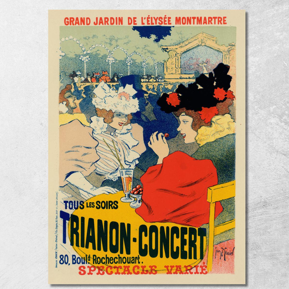 Trianon-Concert Henri Georges Meunier hgm21 quadro stampato su tela