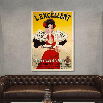 L'Eccellente Consommé Di Carne Di Manzo Henri Georges Meunier hgm22 quadro stampato su tela