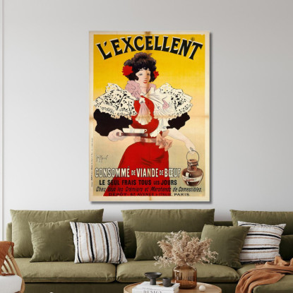 L'Eccellente Consommé Di Carne Di Manzo Henri Georges Meunier hgm22 quadro stampato su tela