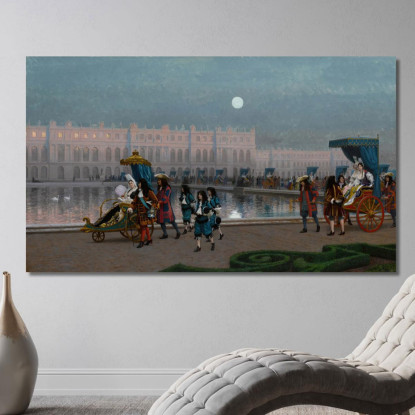 Passeggiata In Corte Nei Giardini Di Versailles Jean-Léon Gérôme jlg109 quadro stampato su tela