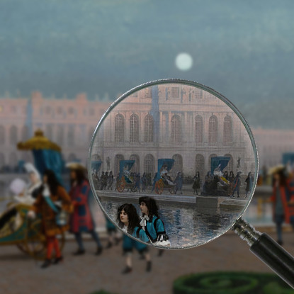 Passeggiata In Corte Nei Giardini Di Versailles Jean-Léon Gérôme jlg109 quadro stampato su tela