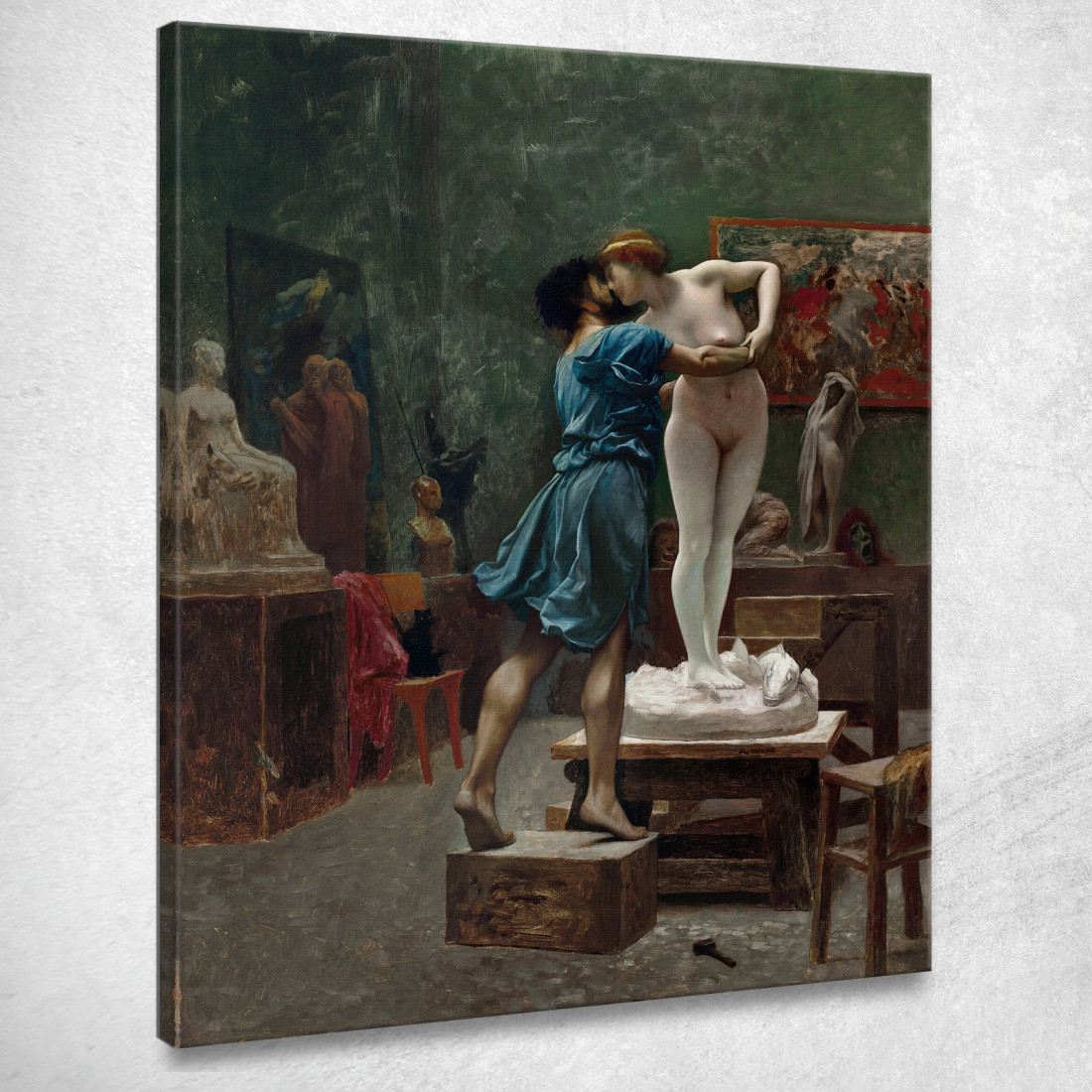 Schizzo Ad Olio Di Pigmalione E Galatea Jean-Léon Gérôme jlg111 quadro stampato su tela