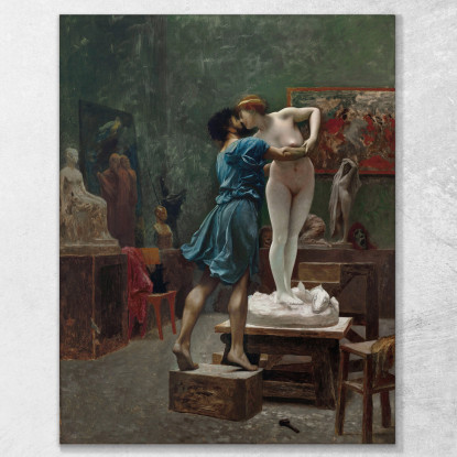 Schizzo Ad Olio Di Pigmalione E Galatea Jean-Léon Gérôme jlg111 quadro stampato su tela