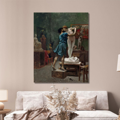 Schizzo Ad Olio Di Pigmalione E Galatea Jean-Léon Gérôme jlg111 quadro stampato su tela